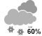 Chance of flurries. Risk of freezing rain (60%)
